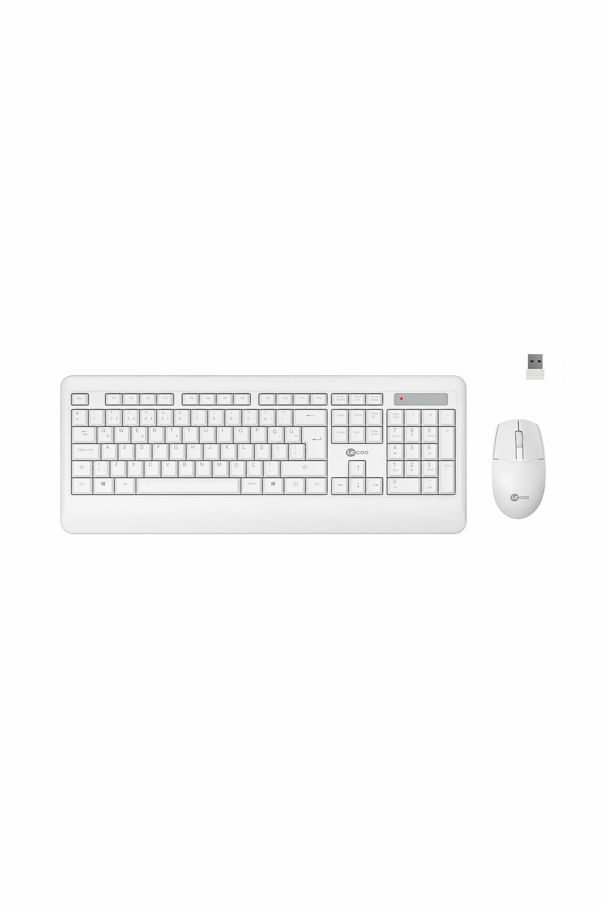 Lecoo Kw202 Kablosuz Klavye & Mouse Set Beyaz