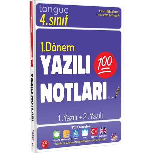 Tonguç 4. Sınıf 1. Dönem Yazılı Notları