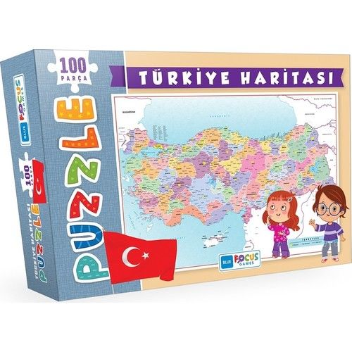Bf237  100 Parça - Türkiye Haritası Puzzle