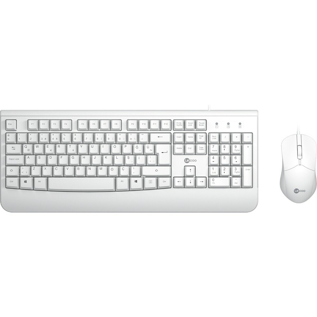 Lecoo Cm105 Beyaz Kablolu Mouse & Klavye Set