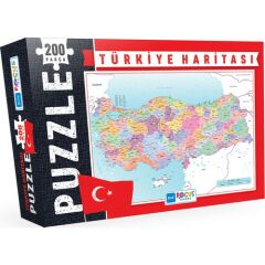 Bf049  200 Parça - Türkiye Haritası Kutulu Puzzle