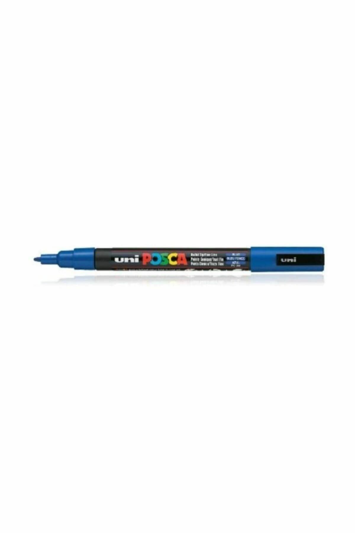 Uni-Ball Posca PC-3M 0.9 - 1.3mm Su Bazlı Poster Markörü Mavi