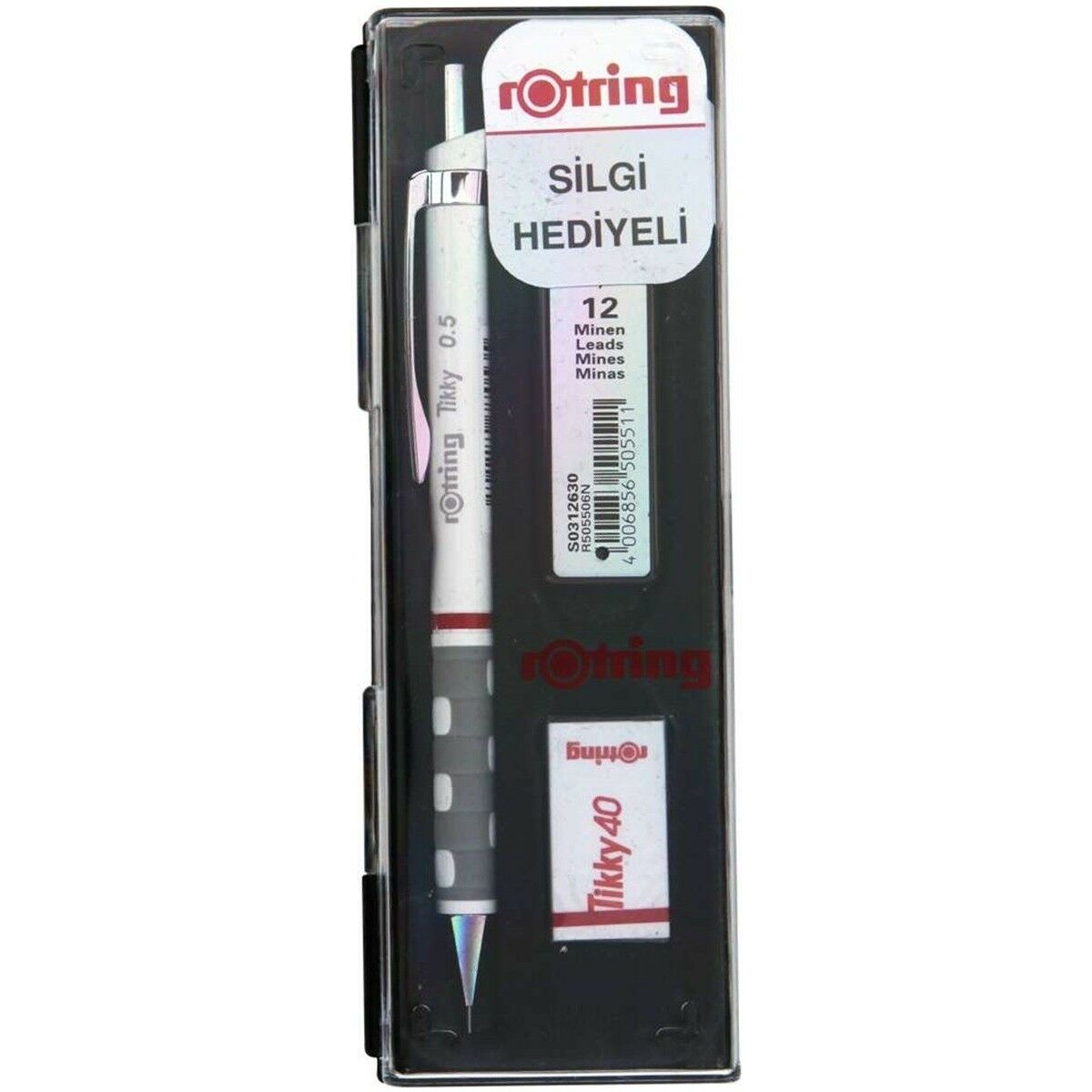 Rotring Okul Seti Versatil+Min Silgi Hediyeli 0.5 MM Beyaz