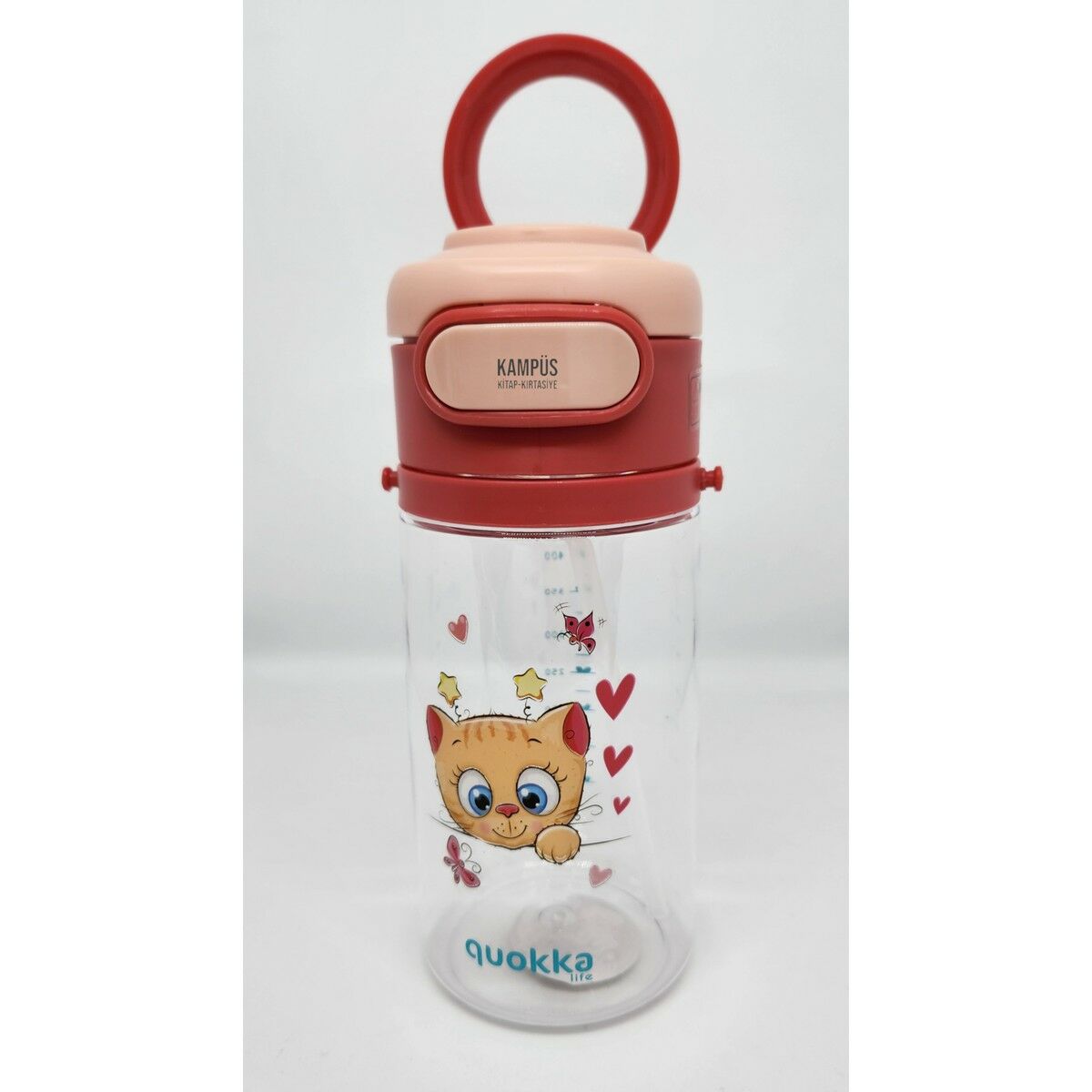 Taros Quokka 450ML Kırmızı Pipetli Askılı Matara