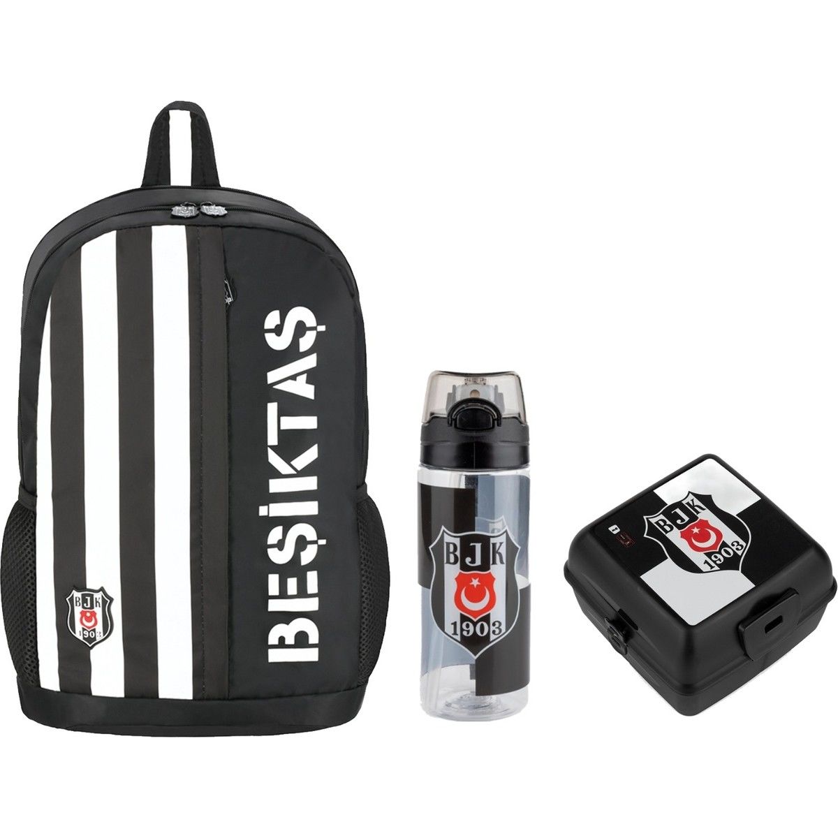 Taraftar Beşiktaş Çanta+ Suluk+ Beslenme Kabı Set2