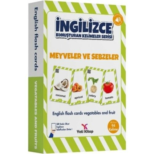 Yeti - İngilizce Kelime Kartları-Meyveler Ve Sebzeler