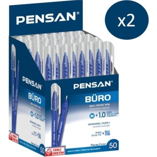 Pensan Büro Tükenmez Kalem 1mm 2270 Mavi 100'LÜ