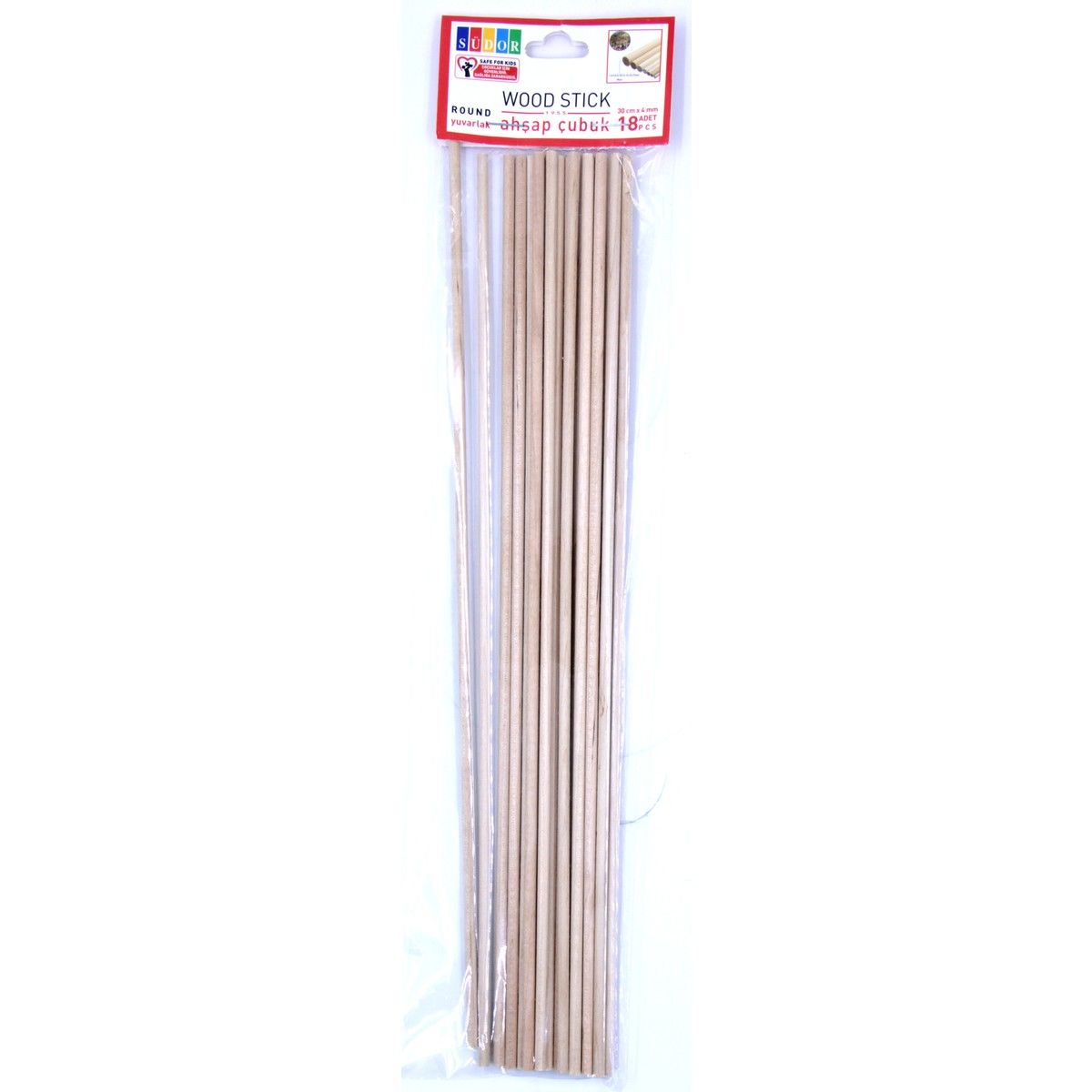 Südor Ahşap Çubuk 30 Cmx4 Mm 18 Li BS135