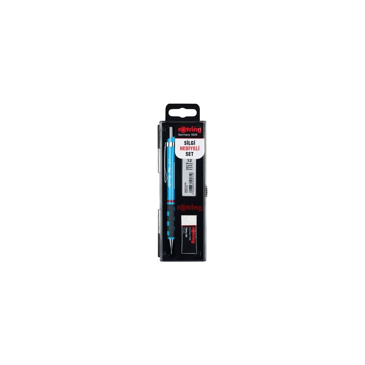 Rotring Okul Seti Versatil+Min Silgi Hediyeli 0.7 MM Açık Mavi