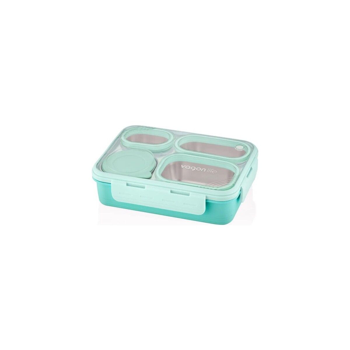 Vagon Çelik Beslenme Kutusu Yeşil Lunch Box Paslanmaz 800 ml XC-7099