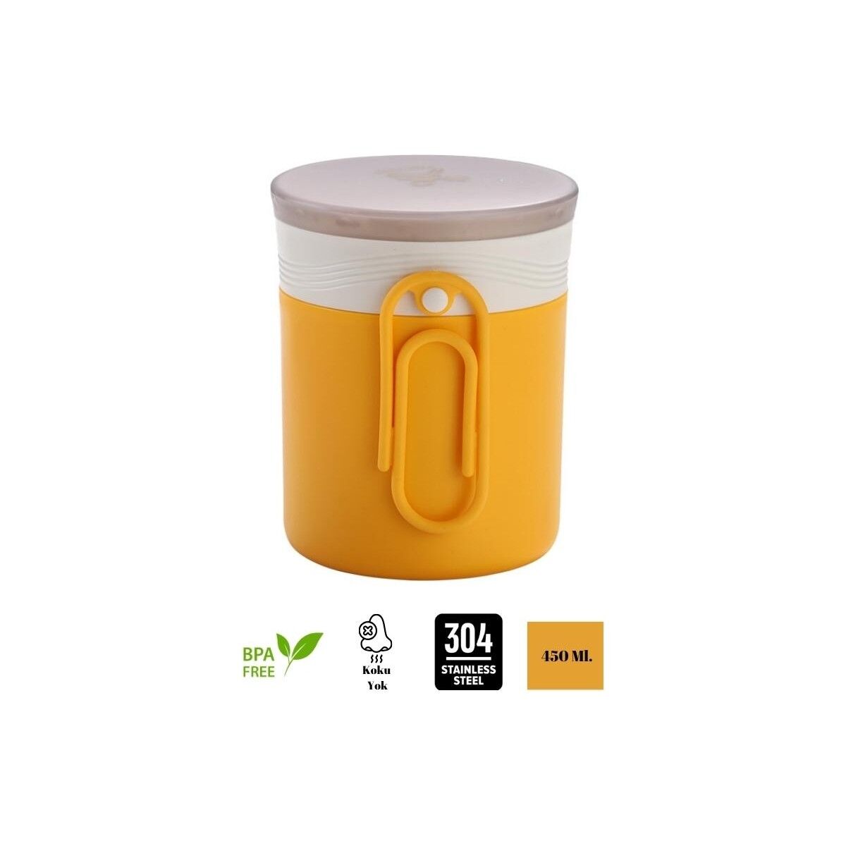 Vagon Çelik Lunch Box 450 Ml Sarı
