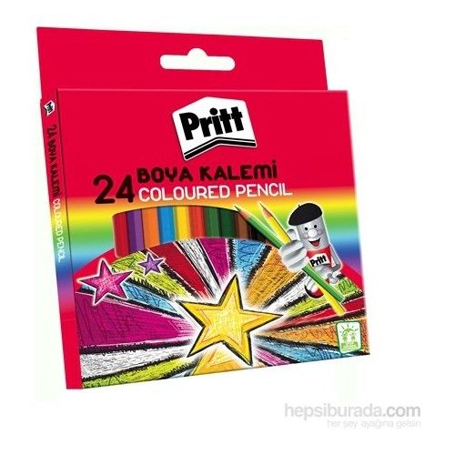 Pritt Kuru Boya Karton Kutu Tam Boy 24 Renk 1221351