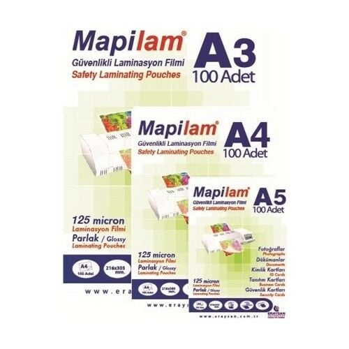 Mapilam 125 Mic A5 Parlak Laminasyon Filmi (1021205)