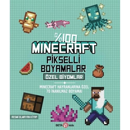 %100 Minecraft Pikselli Boyamalar Özel Biyomlar