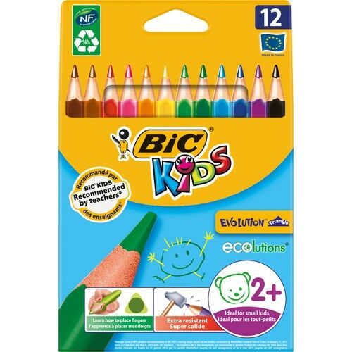 Bic Kids Evolutıon Üçgen Boya Kalemi 12 Li