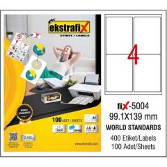 Ekstrafix Fix-5004 Lazer Etiket 99,1x139 Mm