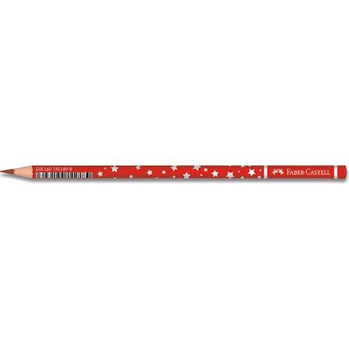 Faber-Castell Başlık Kalemi Yıldız Desenli Kırmızı 1131450001 12 Li (1 Paket 12 Adet)