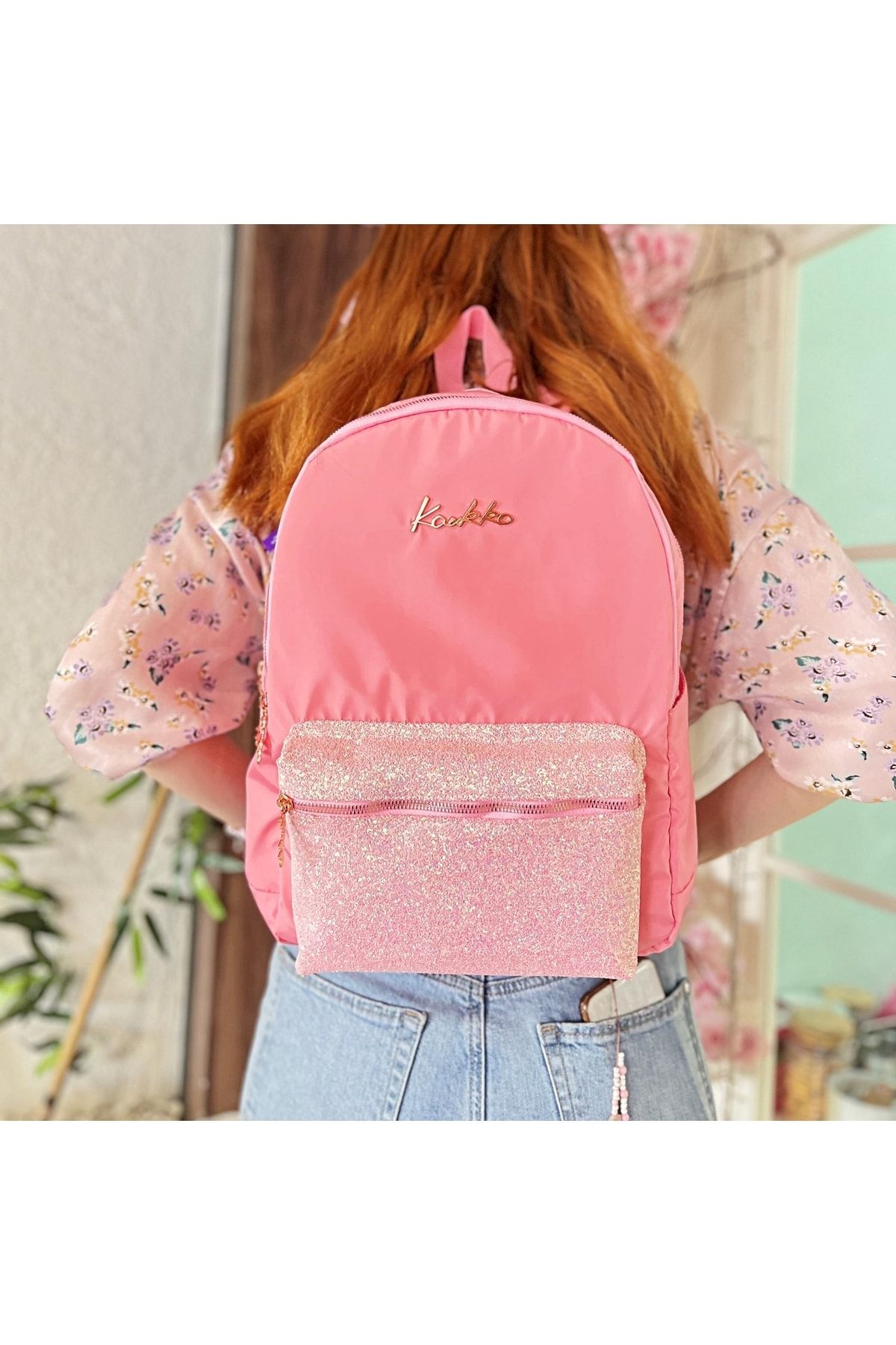 Kaukko Brıght Sırt Çantası (taşlı-Rose)