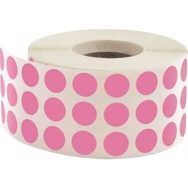 Tanex 10 Mm Nokta Etiket Pembe
