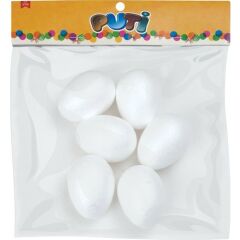 Puti Köpük Yumurta 6 Cm 6 Lı