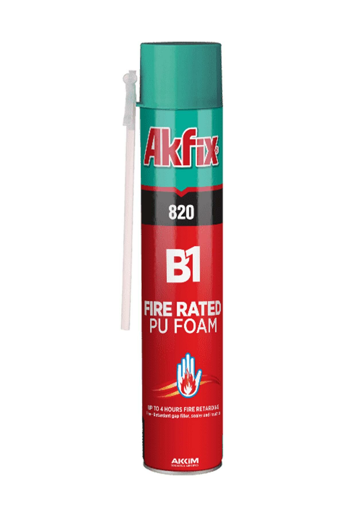 Akfix 820 B1 Poliüretan Köpük Yangına Dayanıklı 750 ml.