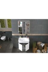 Bagnoli Felice 65 cm Matte White Banyo Dolabı