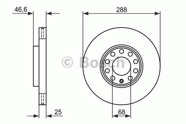 Bosch 0986479R82 Fren Diski Ön Exeo Passat B5 2000 Sonrası / 100 1990 Sonrası A4 A6