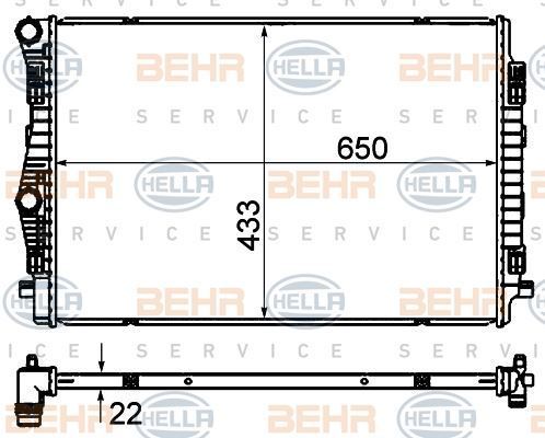 BEHR 8Mk376901-384 Radyatör Golf Vıı A3 Leon Octavıa 1.4 2.0 12-