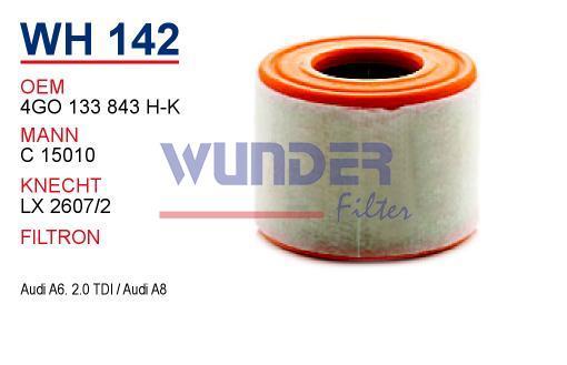 WUNDER WH142 HAVA FİLTRESİ - AUDİ A6 2,0 HYBRİD -2,0 TDİ - 2,0 TF