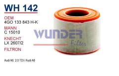 WUNDER WH142 HAVA FİLTRESİ - AUDİ A6 2,0 HYBRİD -2,0 TDİ - 2,0 TF