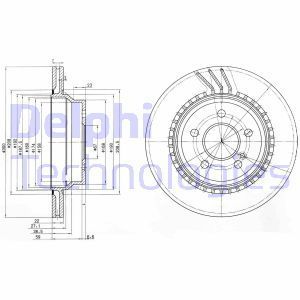 Delphi Bg3758 Fren Diski Arka Mercedes W204 W211 W219 W212 02-