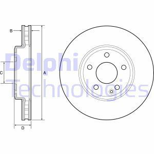 Delphi Bg4646C Fren Diski Tk Boyalı Mercedes A-Class W176 06/12 O