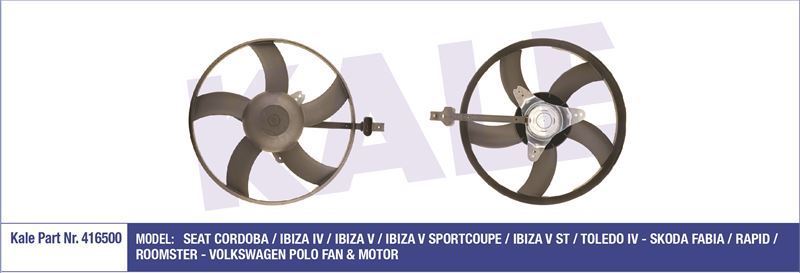 Kale 416500 Fan Motoru Polo Iv 2001 Sonrası Polo V 2009 Sonrası / Cordoba 2002 Sonrası Ibıza