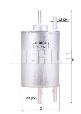 Audi A4 2000-2009 Arası 1.8 T Mahle Marka Yakıt Filtresi