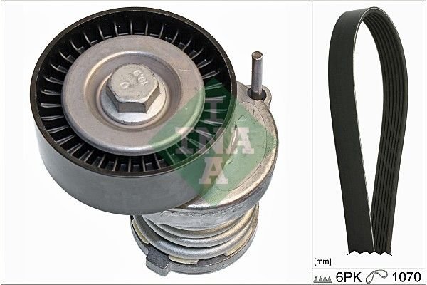 Volkswagen Polo 1994-1999 Arası 75 1.6, 45 1.0 INA Marka Vantilatör Kayış Seti