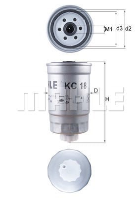 Alfa Romeo 75 1985-1992 Arası 2.0 TD Mahle Marka Yakıt Filtresi