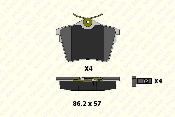 Peugeot 607 2000-2004 Arası 3.0 V6 24V Kale Marka Arka Balata