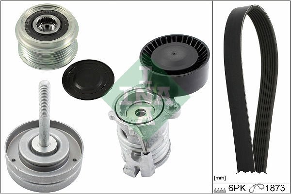 Volkswagen Polo 2001-2014 Arası 1.2 12V, 1.2 INA Marka Vantilatör Kayış Seti