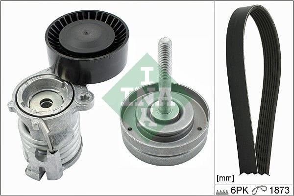 Volkswagen Polo 2001-2014 Arası 1.2 12V INA Marka Vantilatör Kayış Seti