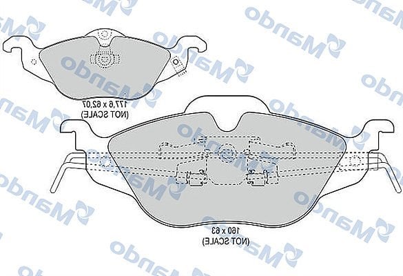 Opel Astra 1998-2009 Arası 1.7 TD, 2.0 DI, 1.6 16V, 1.8 16V, 1.2 16V, 1.6 Mando Marka Ön Balata