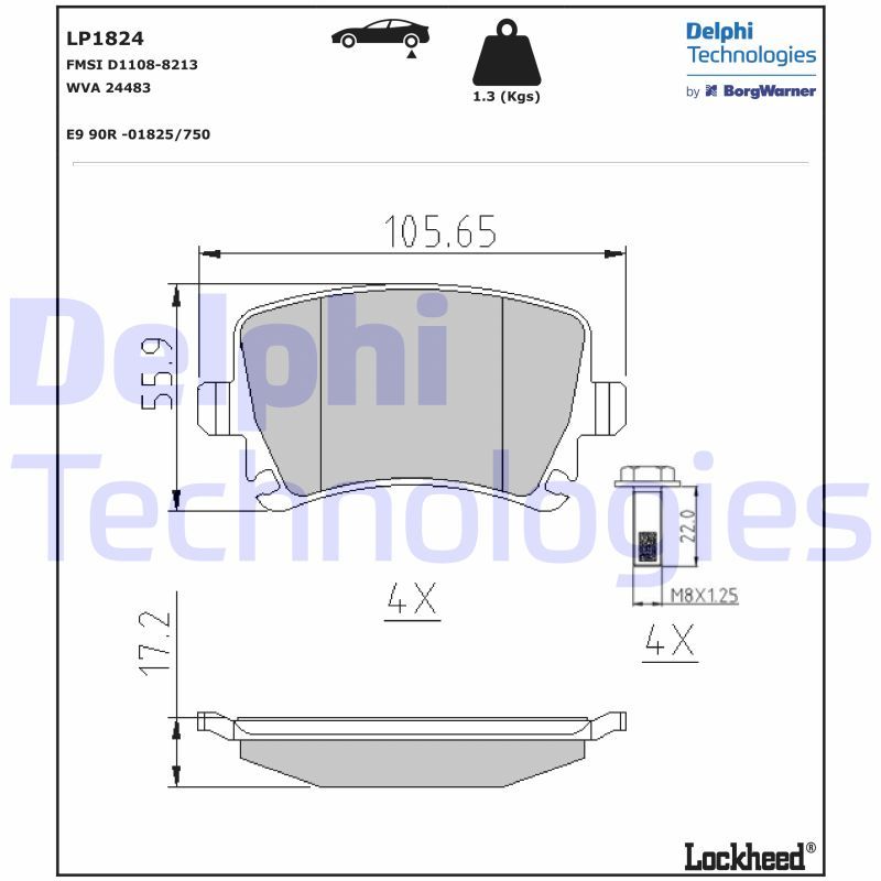 Skoda Octavia 2004-2013 Arası 1.6 TDI 4x4 Delphi Marka Arka Balata