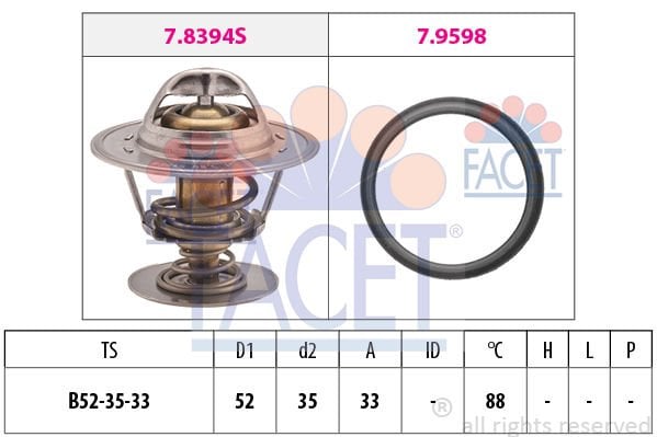 Ford Orion 1990-1996 Arası 1.8 D, 1.8 TD Facet Marka Termostat