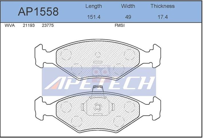 Siena 1.2 8V Ön Fren Balatası Apetech APT-AP1558