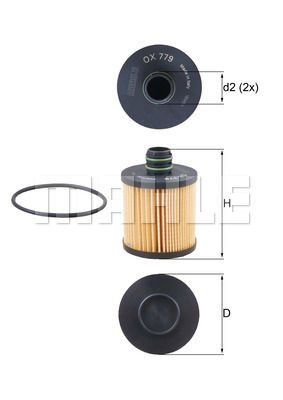 Fiat Idea 2003-2007 Arası 1.6 D Multijet Mahle Marka Yağ Filtresi