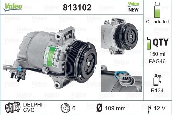 Opel Zafira 2005-2019 Arası 1.9 CDTI Valeo Marka Klima Kompresörü