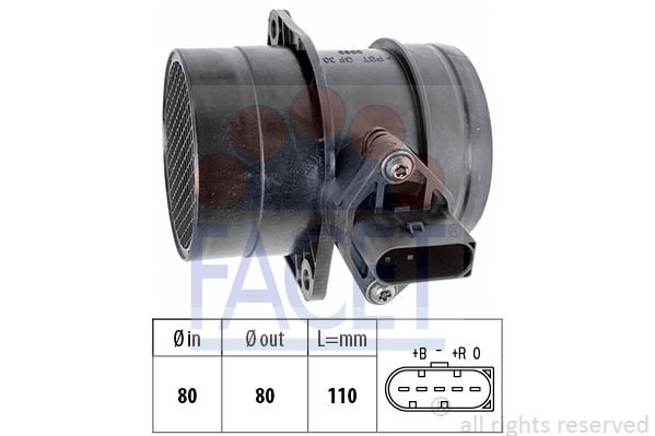 Volkswagen Bora 1998-2013 Arası 2.3 V5, 2.3 V5 4motion Facet Marka Hava Debimetresi