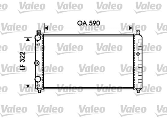 Volkswagen Caddy 1996-2000 Arası 1.9 D Valeo Marka Su Radyatörü