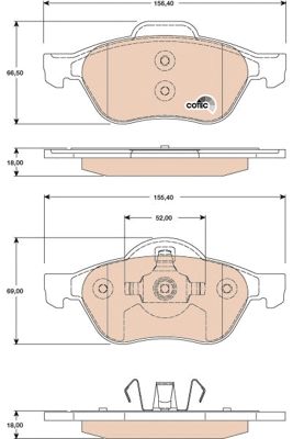 Renault Laguna 2001-2007 Arası 2.0 16V TRW Marka Ön Balata