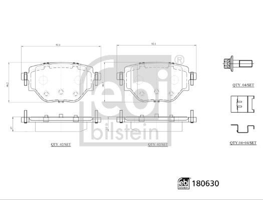 Peugeot 2008 2019-2022 Arası 1.2 PureTech 100 Febi Marka Arka Balata