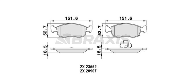 Fiat Punto 1999-2012 Arası 1.8 130 HGT Braxis Marka Ön Balata
